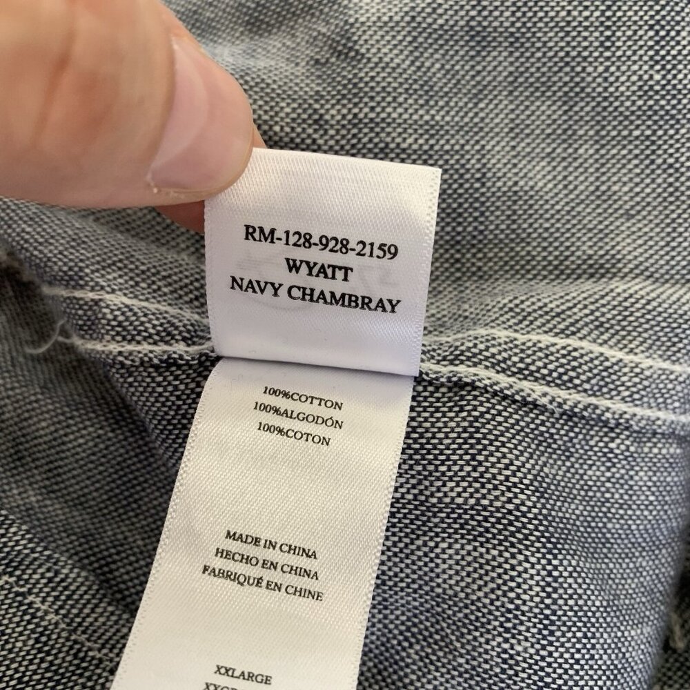 Rails Men Xxl Navy Chambray Wyatt Button Down Shi… - image 6